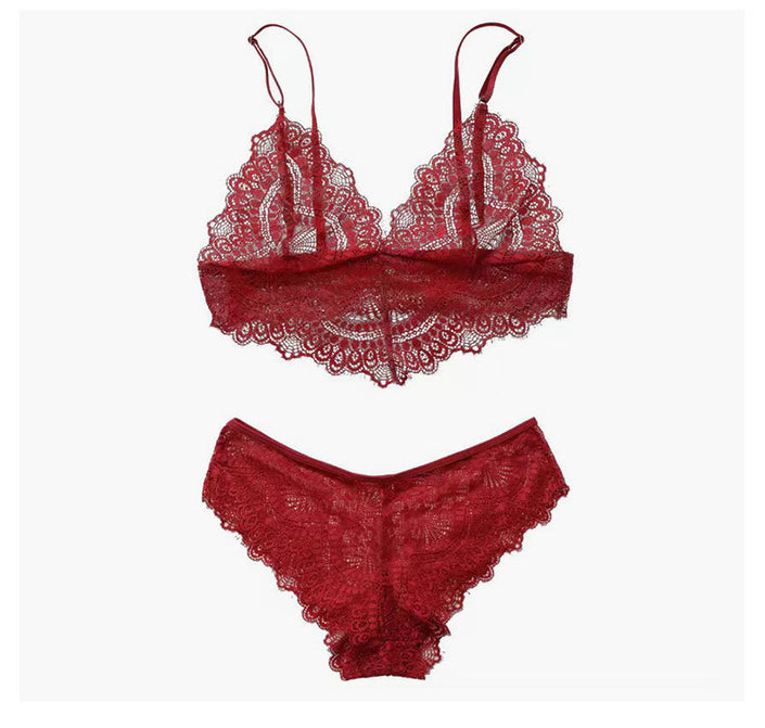 Ultra-thin Big Chest And Small Lace Underwear Set