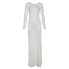 Fashion Slim Fit Backless Long Sleeve Dress Women