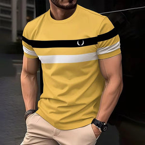 Loose Mesh Breathable Short Sleeve Round Neck T-shirt Simple Men