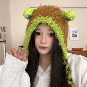 Funny Cute Japanese Ear Protection Cycling Hat