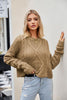 Women's Twist Twisted Rope Sweater Loose Pullover tops