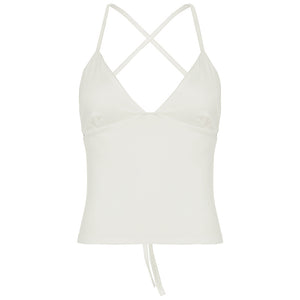 Solid Color And V-neck Hollow Out Strap Short Exercise Skirt Suit
