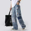 Ins French Overalls Men's Baggy Daddy Pants