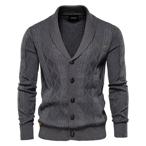 Men's Cardigan Sweater Padded Sweater Trend