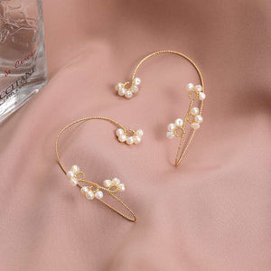 Exquisite Imitation Pearl Flower Winding Non-pierced Ear Bone Clip