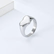 Unisex Style Titanium Steel Heart Shaped Love Ring