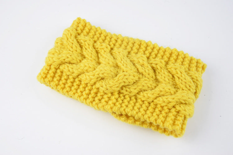 Twist Knitted Wool Headband With Ear Protection Headgear