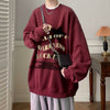 American High Street XINGX Letter Print Sweatshirt Men's Autumn Vintage Sweater