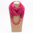 Pearl Chiffon Necklace Scarf Bib Sunscreen Women