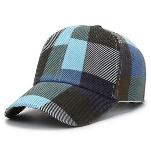 Men And Women Outdoor Plaid Print Baseball Hat