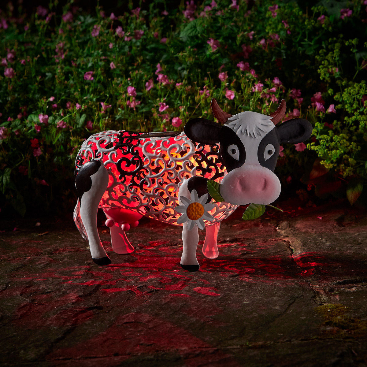 Daisy Cow Solar Light Resin Decoration Garden Decoration