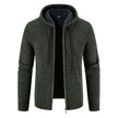 Knitwear Men's Hooded Sweater Fleece-lined Velvet-added Thickness Fleece-lined Warm Cardigan Coat