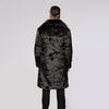 Men's Large Long Trench Coat Artificial Fox Fur Warm Coat