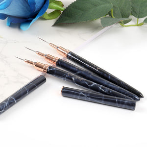 Black Marbled Metal Rod Pull Pencil Nail Tool