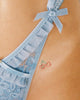Lace Pattern Bow Wrapped Chest See-through Sexy Lingerie For Women