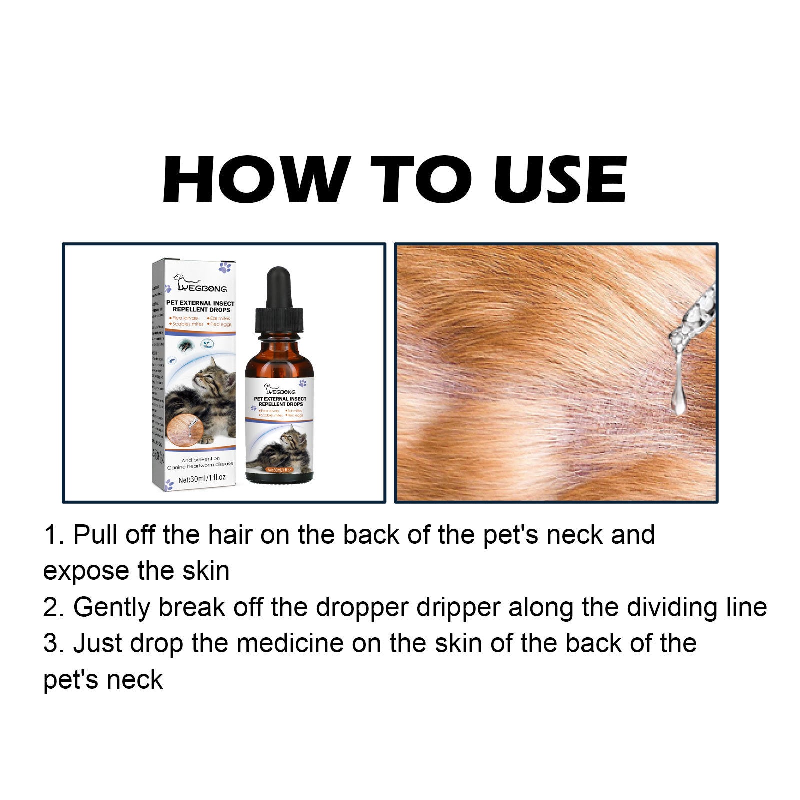 Dog Cat Drops Spray Cleaning Remove Lice Tick Flea