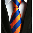 Business Executive Tie Polyester Silk Jacquard Big Stripe Tie