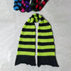 Black Red Black Gray Striped Scarf Punk All-match Soft And Comfortable Drape Knit Wool