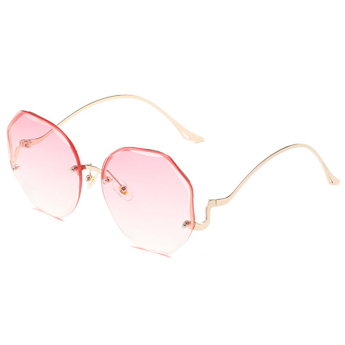 Women's Irregular Rimless   Sunglasses