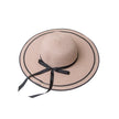 Big Brim Hand Braided Bow Ribbon Straw Hat Women