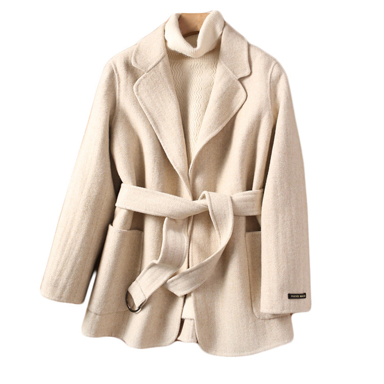 Fashionable Temperament Coat Women Double-sided Woolen Coat Loose Woolen Coat Women's Clothing