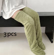 Over Knee High Fuzzy Long Socks Winter Warm Cold Leg Knee Joint Cold-proof Stockings Home Floor Sleeping Socks