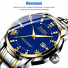 Men's Watch Waterproof Classic Relojes De Hombre Stainless Steel Quartz Luminous