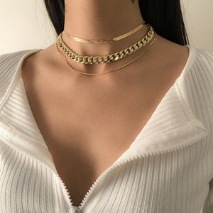 Creative Snake Bone Chain Set Necklace For Women