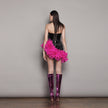 Female Sexy Girdle Irregular Feather Party Fishbone Dress