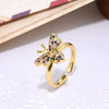 18K GoldZircon Open Adjustable Ring