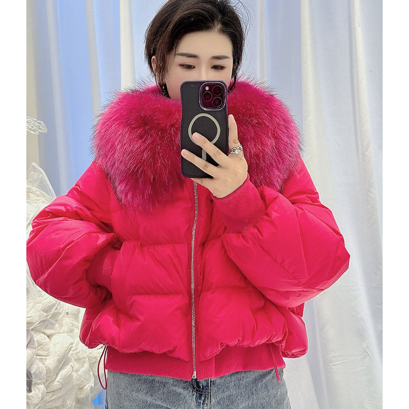 Women's Fashion Down Jacket Fur Coat