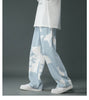 Tie Dyed Denim Straight Leg Pants For Boys