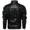 Men PU Leather Jacket Thick Motorcycle Leather Jacket Fashion Vintage Fit Coat