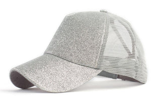 Baseball-Caps Ponytail Snapback Sequins Hip-Hop-Hat