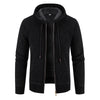 Knitwear Men's Hooded Sweater Fleece-lined Velvet-added Thickness Fleece-lined Warm Cardigan Coat