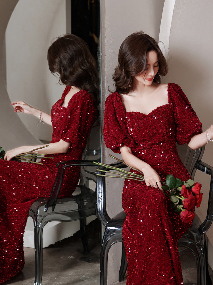 Toast Bridal Red Dresses Women Fishtail