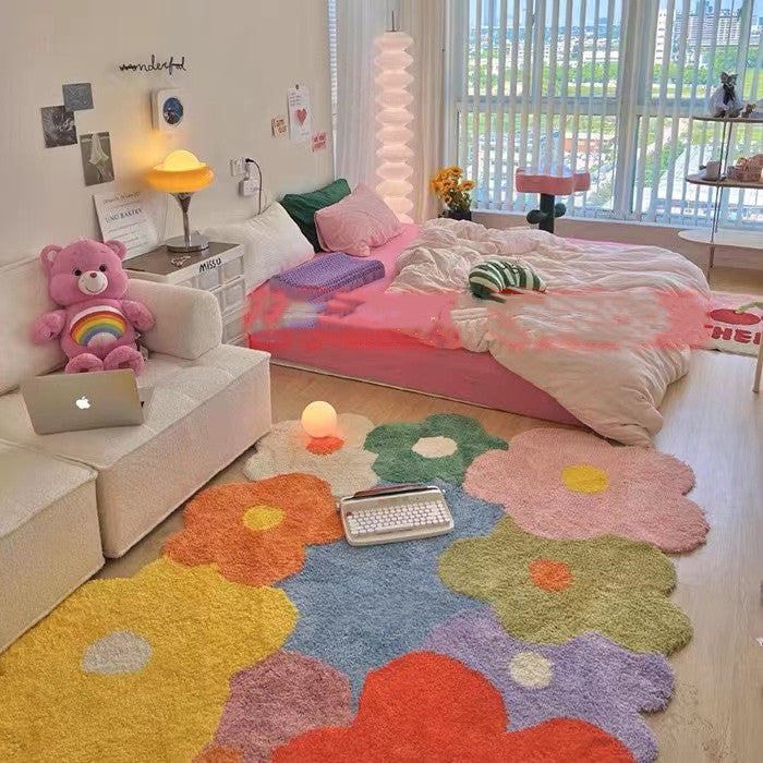 Colored Flower Carpet For Household Rooms Living Room rugs