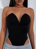 Sexy V-Chest One-Piece Tops Women Tight Bottoming Shirt Slim Slimming Onesies