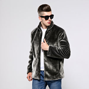 Men's Faux Fur Jacket Mink Fur Coat