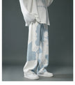 Tie Dyed Denim Straight Leg Pants For Boys