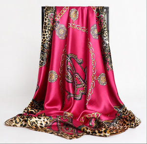 Scarf Fashion Leopard Print  Silk Scarf