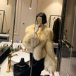 Women's Fashion Leopard Fur Coat