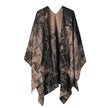 Thickened Cashmere-like Dual-use Geometric Tassel Scarf Cloak