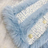 Women's Simple Plus Cotton Woolen Fur Coat