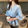 Lantern Sleeve Shirt Women Spring