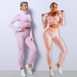 3PCS Yoga Set Seamless Sport Set Women Gym Clothing  Outfits Tracksuits