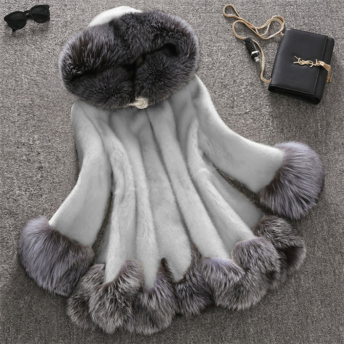 Faux fur mink fur coat