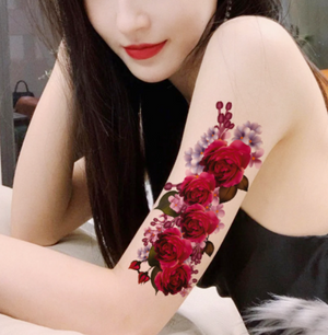 The Other Side Flower Tattoo Stickers Waterproof Tattoo