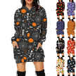 Print Long Hoodie With Pockets Sweater Long Sleeve Clothes Women