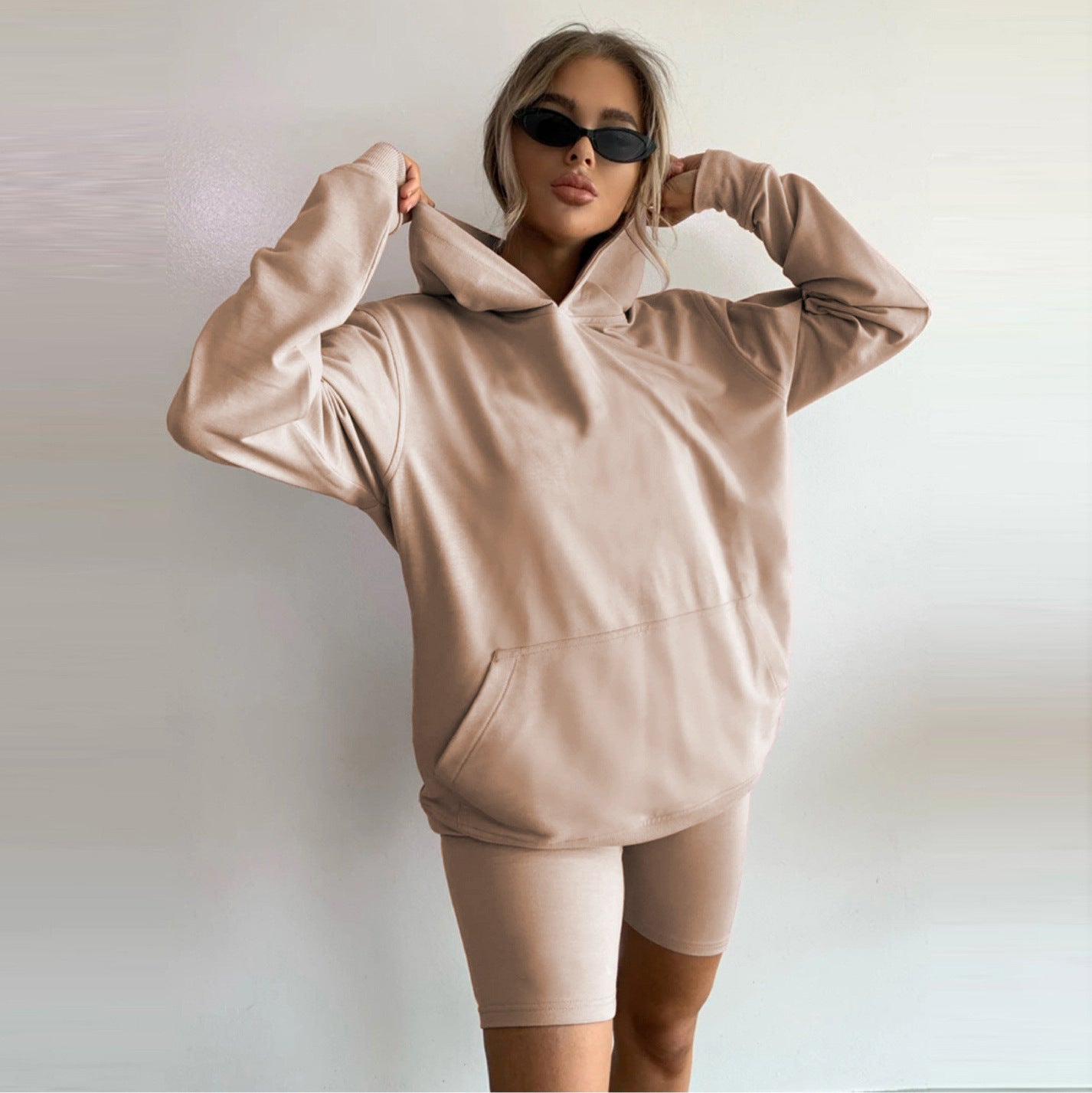 Loose Sweater Shorts Sports Suit